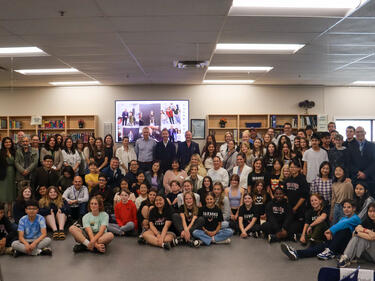 Group photo of those in attendance for the release of the project videos